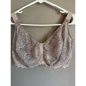 Empreinte Cassiopee Seamless Full Cup Bra Sheer Underwire Embroidered Lace 38G